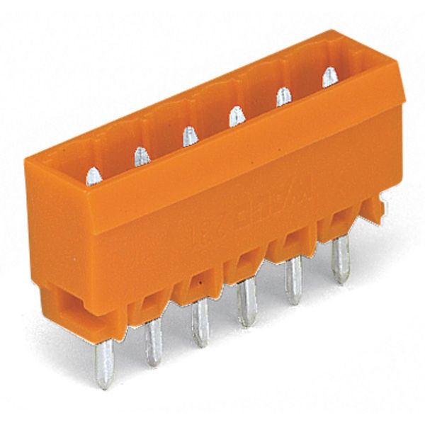 THT male header 1.2 x 1.2 mm solder pin straight orange image 1