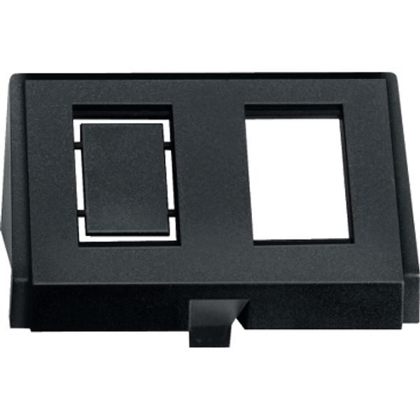 Insert for modular jack connector, black, System M, Artec/Trancent/Antique image 2