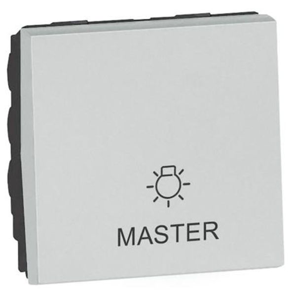 Master switch Arteor for lighting control - 2 modules - soft alu image 1