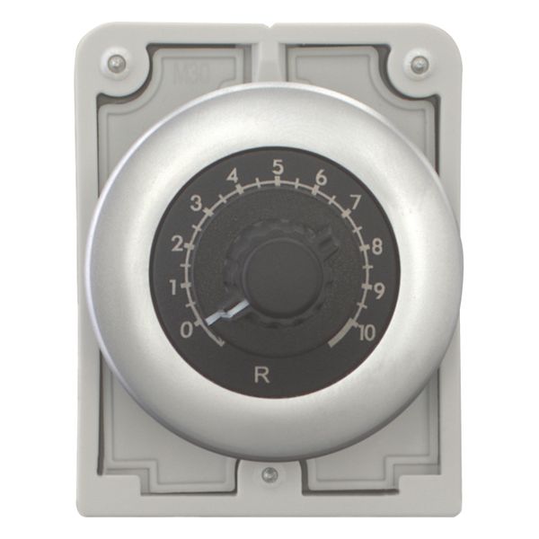 Potentiometer, flat front, M30, 30.5 mm, R 10 kΩ, P 0.5 W, Metal bezel image 10