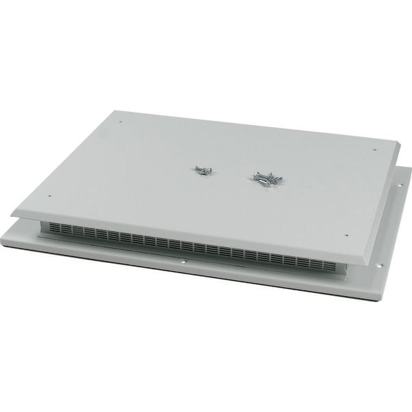 Top plate for OpenFrame, ventilated, W=800mm, IP31, grey image 2