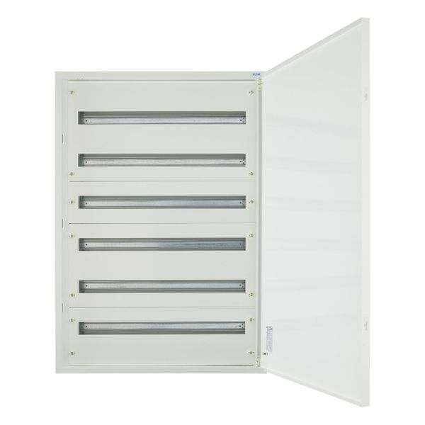 Complete flush-mounted flat distribution board, white, 33 SU per row, 6 rows, type C image 9