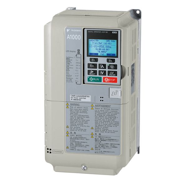 A1000 inverter: 3~ 400 V, HD: 55 kW 112 A, ND: 75 kW 139 A, max. outpu image 2