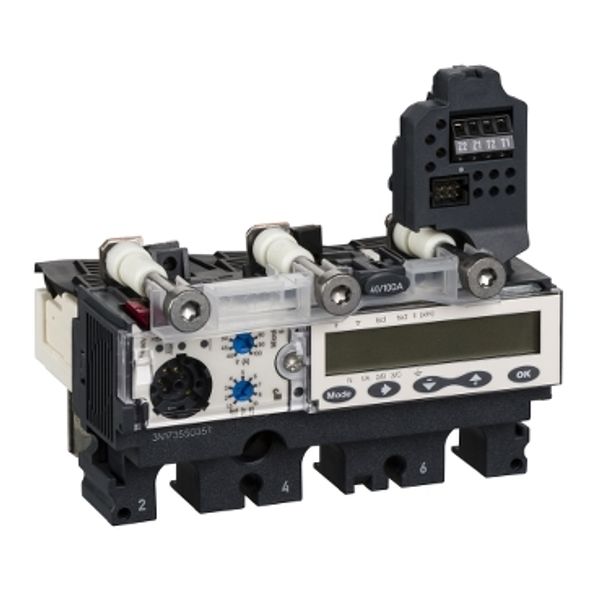 trip unit MicroLogic 5.2 E for ComPact NSX 160/250 circuit breakers, electronic, rating 160A, 3 poles 3d image 3