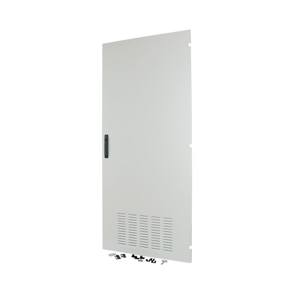 Section door, ventilated IP42, hinges right, HxW = 1400 x 850mm, grey image 2