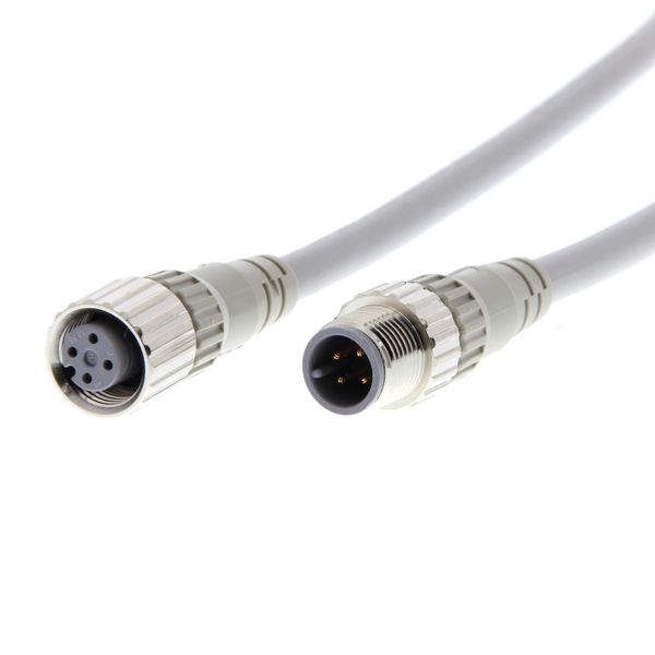 Cable with connectors on both cable ends, M12 straight socket (female) image 1