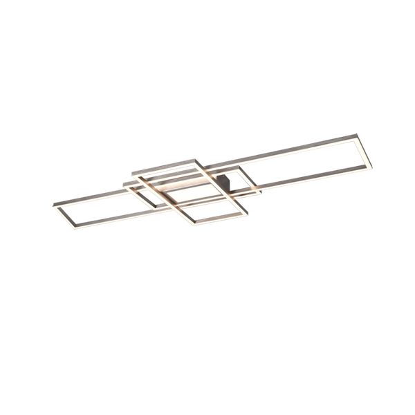 Irvine LED ceiling lamp brushed steel image 1