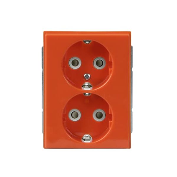 302EUC-03 Socket outlet Protective contact (SCHUKO) Orange - Impressivo image 1