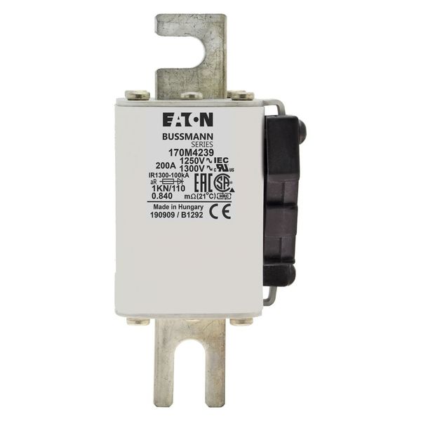 Fuse-link, high speed, 200 A, AC 1250 V, size 1, 53 x 69 x 138 mm, aR, DIN, IEC, single indicator image 9