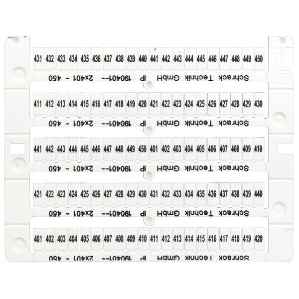 Marking tags for TB and ST - terminals, 401-450 (each 2x) image 1