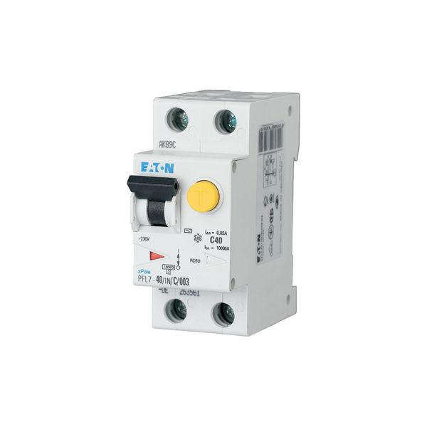 RCD/MCB combination, 40 A, 30 mA, MCB trip characteristic: C, 1p+N, RCD trip characteristic: A image 2