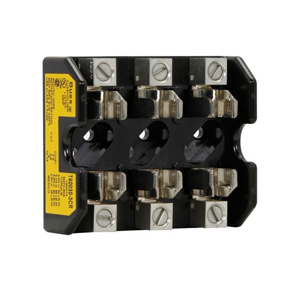 Eaton Bussmann series Class T modular fuse block, 600 Vac, 600 Vdc, 0-30A, Box lug, Three-pole image 5