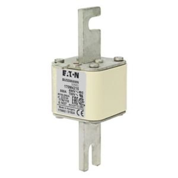 Fuse-link, high speed, 550 A, AC 690 V, DIN 1, 53 x 66 x 138 mm, aR, DIN, IEC, type T indicator image 3