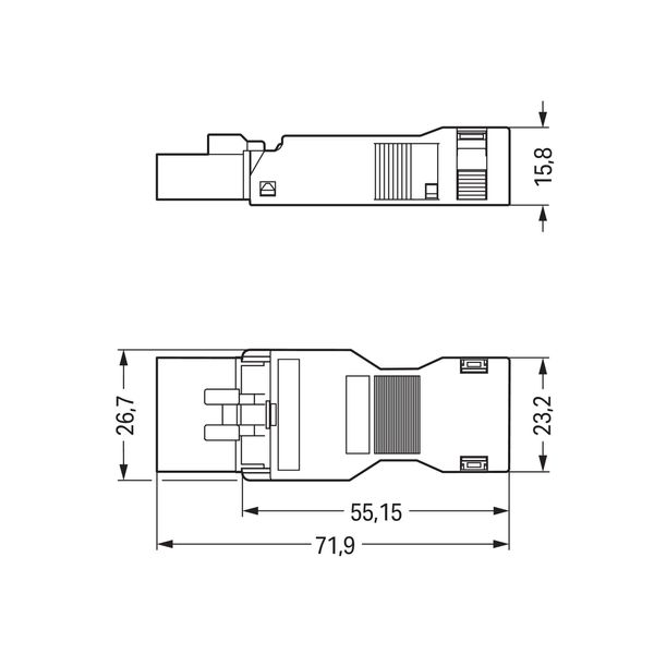 Plug with strain relief housing 5-pole black image 6