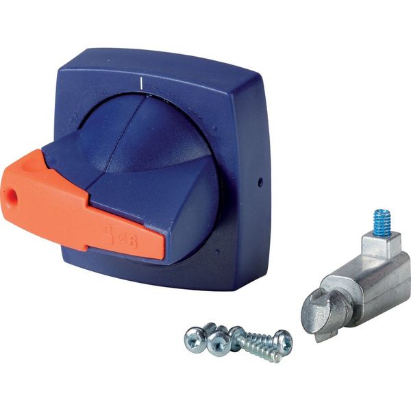 Rotary handle, 8mm, door installation, blue, padlock image 4