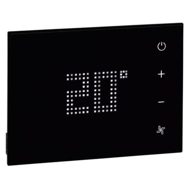 Personalized touch thermostat for hotel room - black image 1