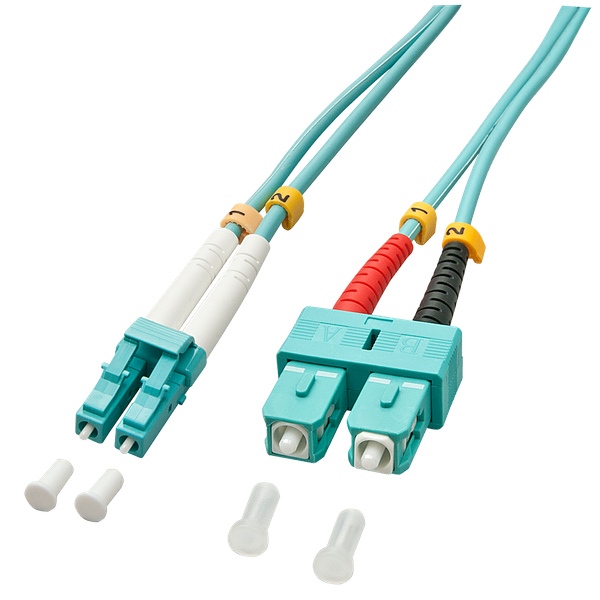 Fibre Optic Cable, LC/SC OM3, 1m 50/125µm, Multimode image 1