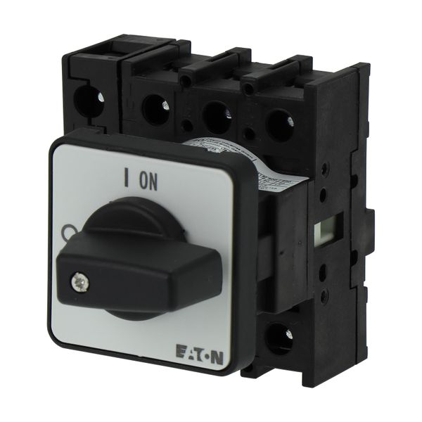 On-Off switch, P1, 40 A, flush mounting, 3 pole + N, with black thumb grip and front plate image 5
