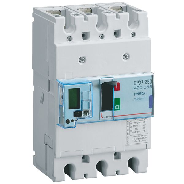 MCCB electronic release - DPX³ 250 - Icu 50 kA - 400 V~ - 3P - 250 A image 1