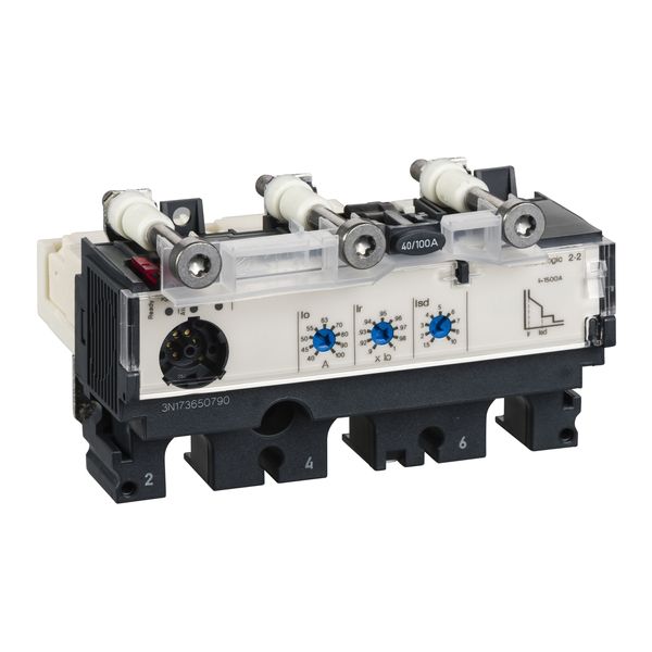 trip unit MicroLogic 2.2 for ComPact NSX 160/250 circuit breakers, electronic, rating 160A, 3 poles 3d image 3