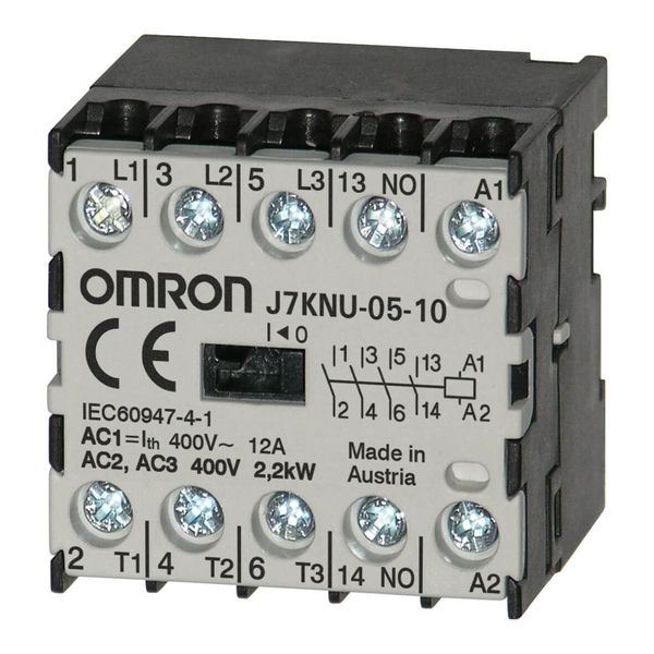 Micro contactor, 3-pole, 2.2 kW; 5 A AC3 (400 VAC) + 1 NO, 180 VAC image 3