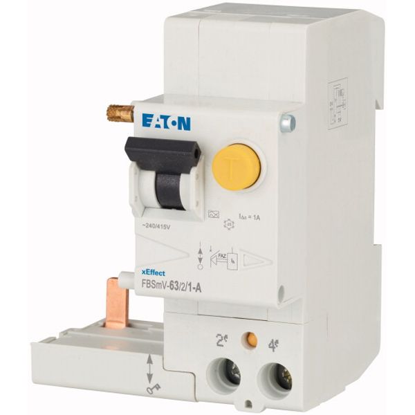 Residual-current circuit breaker trip block for FAZ, 63A, 2p, 1000mA, type A image 3