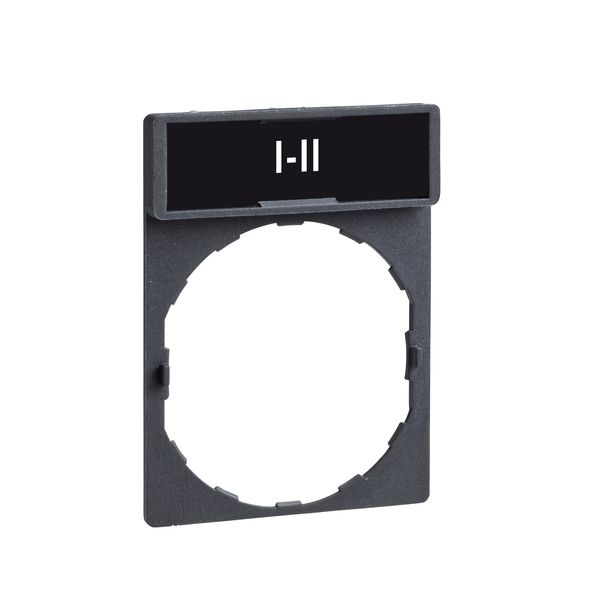 legend holder 30 x 40 mm with legend 8 x 27 mm with marking I-II image 1