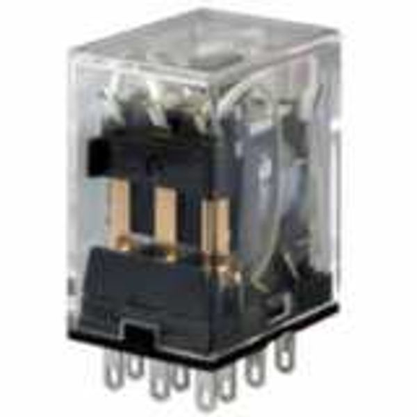 Relay, plug-in, 11-pin, 3PDT, 5 A, mech & LED indicators, label facili image 2