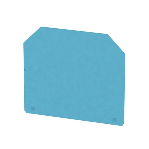 End and partition plate for terminals, End plate, 56 mm x 1.5 mm, blue image 1