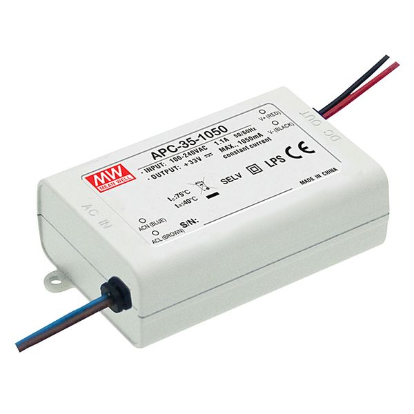 APC-35-1050 Led driver, 34.7W, 11-33V, 1050mA CC, MEAN WELL image 1