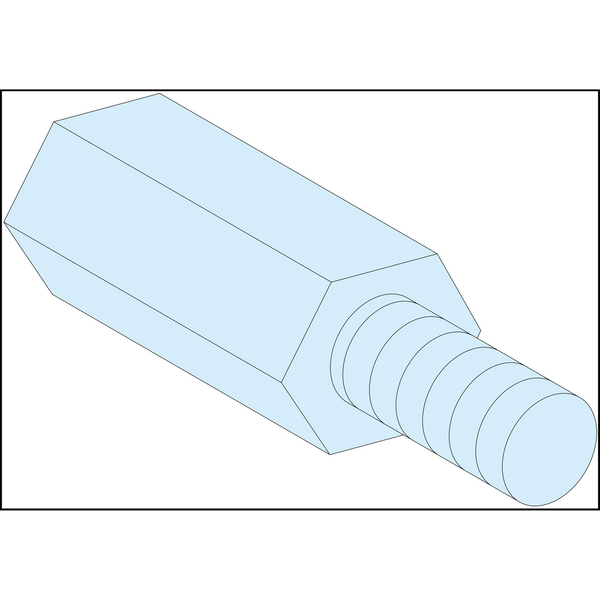 4 HEXAGONAL SPACERS M5 H55 image 1