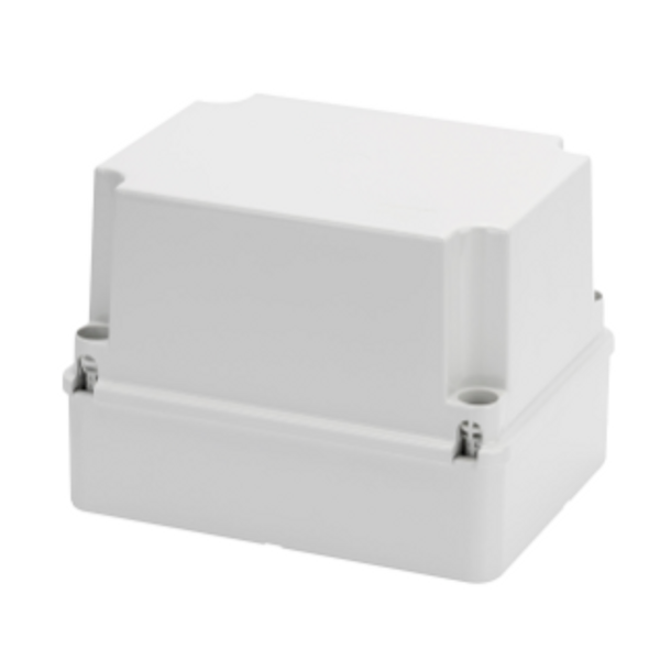 JUNCTION BOX WITH DEEP SCREWED LID - IP56 - INTERNAL DIMENSIONS 300X220X180 - SMOOTH WALLS - GREY RAL 7035 image 1