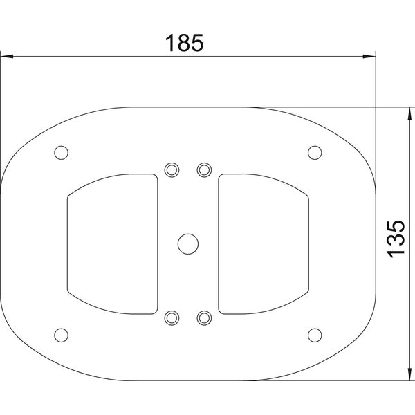 ISSBPDM45RW Floor plate for ISSDM45 185x135x3 image 2