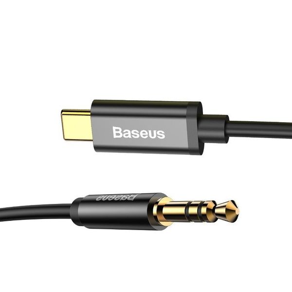 Cable / Adapter USB C plug - 3.5mm audio plug 1.2m black BASEUS image 5