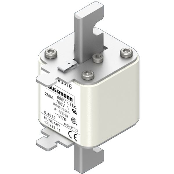 Fuse-link, high speed, 50 A, AC 690 V, compact size 1, 45 x 59 x 102 mm, aR, IEC, UL, single indicator image 2