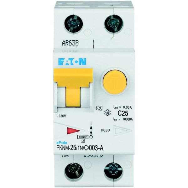 RCD/MCB combination, 25 A, 30 mA, MCB trip characteristic: C, 1p+N, RCD trip characteristic: A image 26