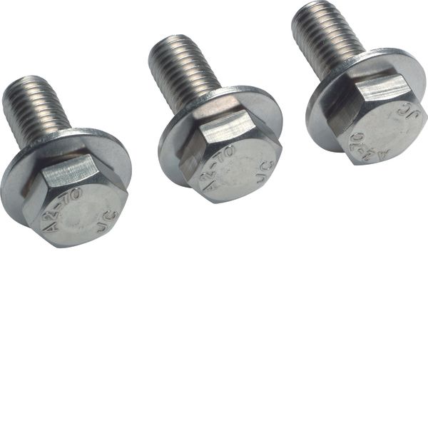 Hexagonal bolt LV size 1-3 M12x30 stainless with rolled spring element image 1