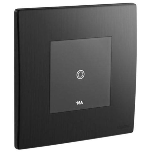 Mallia Senses - 1 gang 1 way touch switch 16AX - Brushed Black image 1