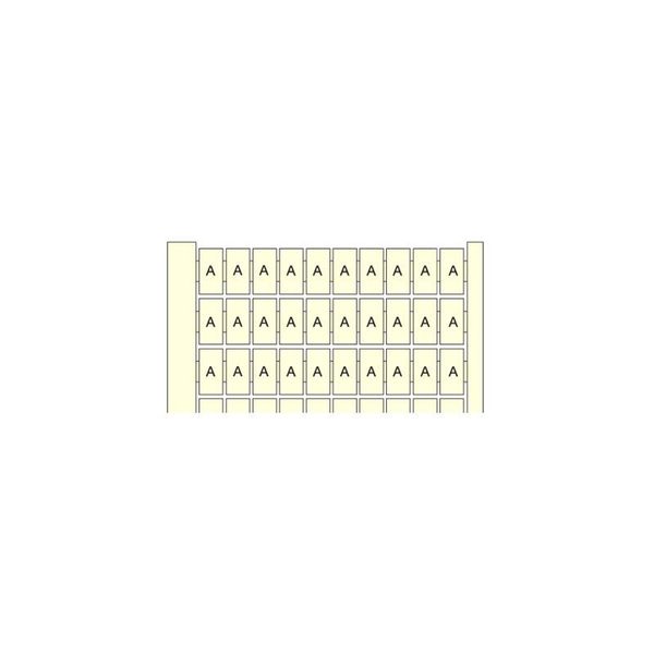 TERMINAL BLOCK & STRIP MARKING ACCESSORIES, MARKER CARD, N (X100) MARK DETAILS, WHITE, HORIZONTAL, UL 94V-2 image 1