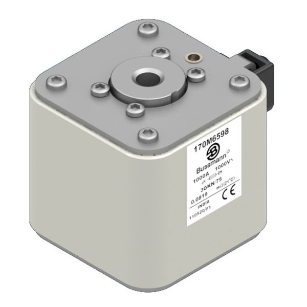 Fuse-link, high speed, 900 A, AC 1000 V, size 3, 76 x 92 x 75 mm, aR, IEC, single indicator image 10