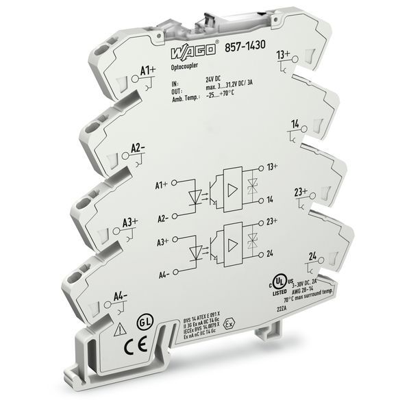 Optocoupler module 2-port Nominal input voltage: 24 VDC image 1