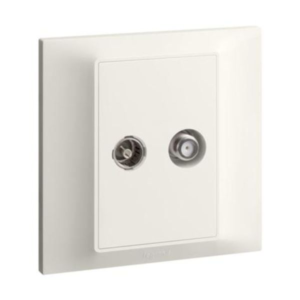 Belanko S - female TV Satellite socket - Ivory image 1