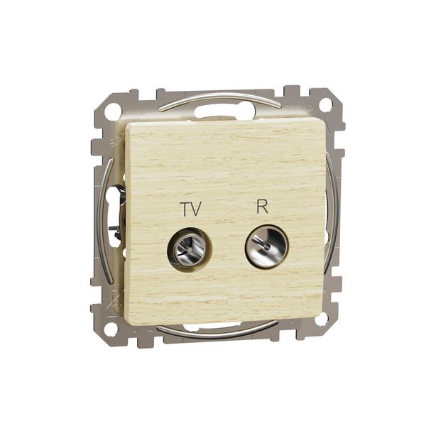 TV/R Socket intermediate 10db, Sedna, Wood birch image 4