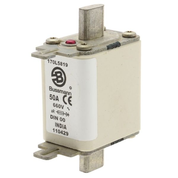 Fuse-link, high speed, 63 A, AC 660 V, DIN 00, 30 x 60 x 78 mm, aR, DIN, IEC, single indicator image 3