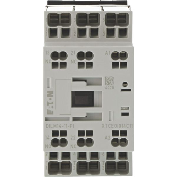 Contactor, 3 pole, 380 V 400 V 6.8 kW, 1 N/O, 1 NC, 110 V 50 Hz, 120 V 60 Hz, AC operation, Push in terminals image 13