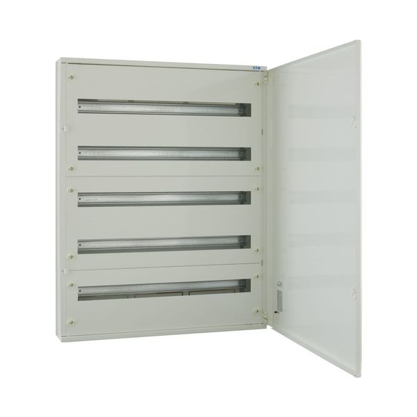 Complete surface-mounted flat distribution board, white, 33 SU per row, 5 rows, type C image 6