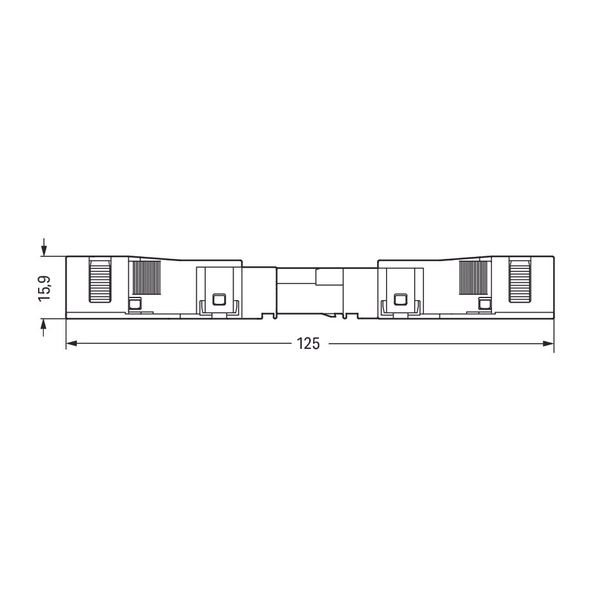 Socket with strain relief housing 2-pole white image 4