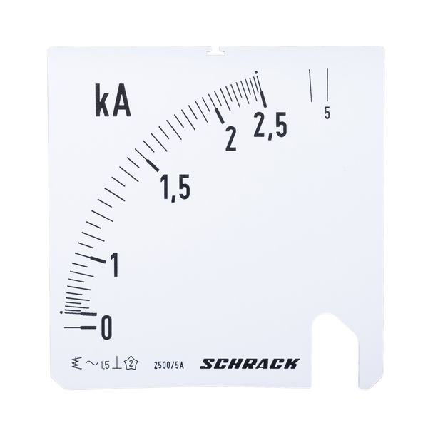 Scale Plate, 96x96mm, 2500/5000/5A AC image 1