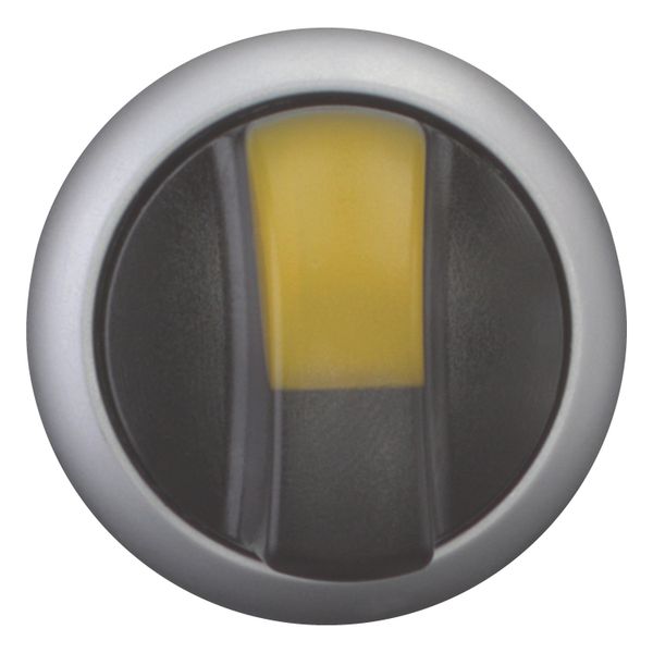 Illuminated selector switch actuator, RMQ-Titan, With thumb-grip, momentary, 2 positions, yellow, Bezel: titanium image 5