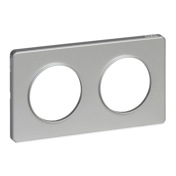 ODACE TOUCH cover frame 2V ALUMINIUM LOOK image 1